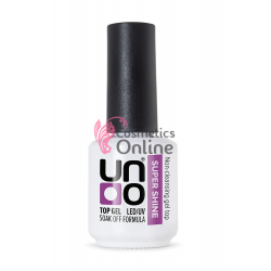 Top coat lucios pentru oja UV și fixare nail art, No Wipe, Uno Super Shine 15 ml